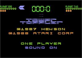 Title screen of Tower Toppler on the Atari 7800.