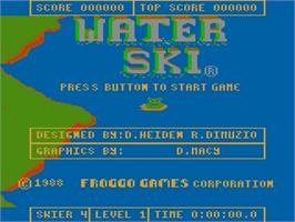 Title screen of Water Ski on the Atari 7800.