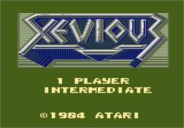 Title screen of Xevious on the Atari 7800.