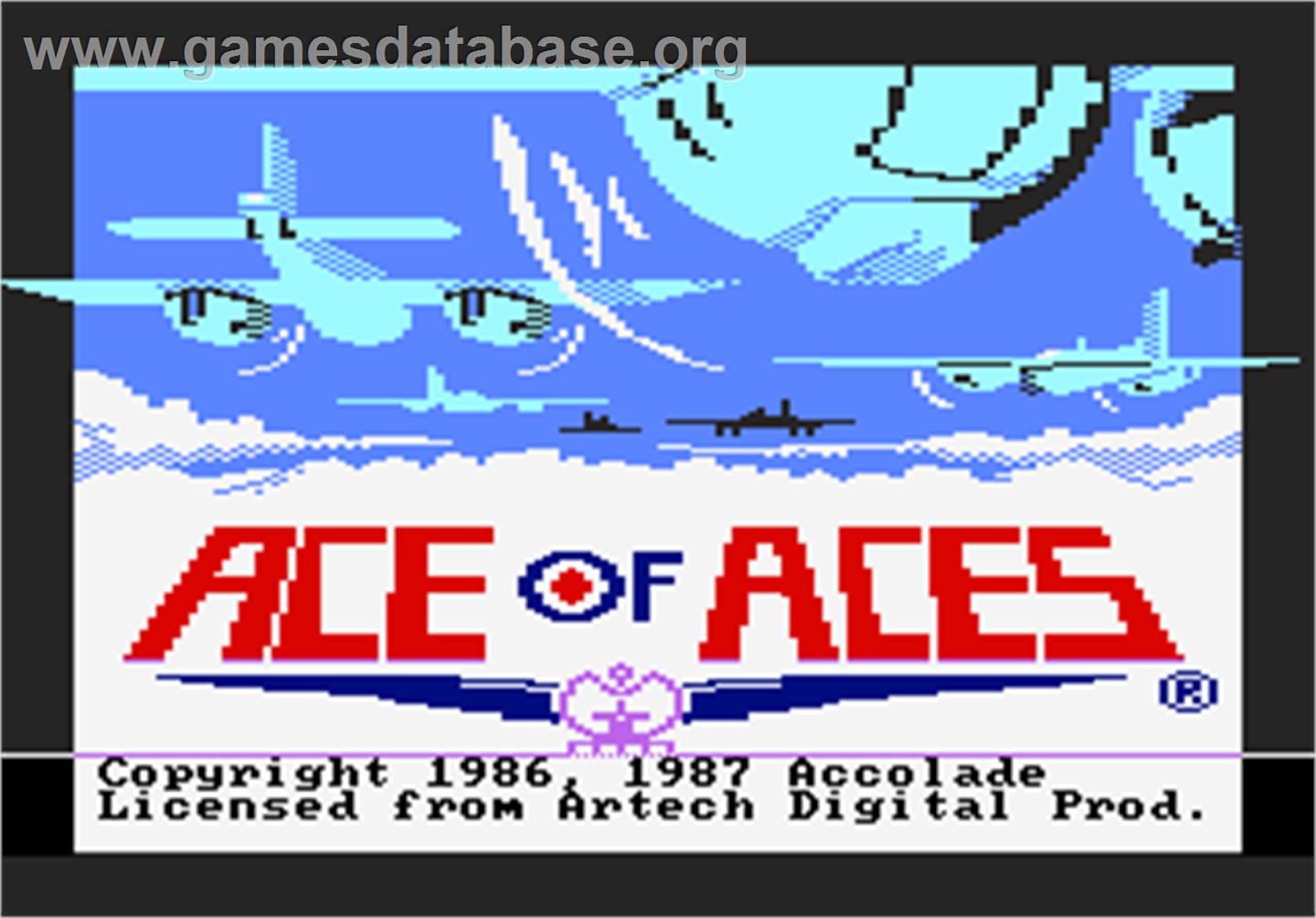 Ace of Aces - Atari 7800 - Artwork - Title Screen