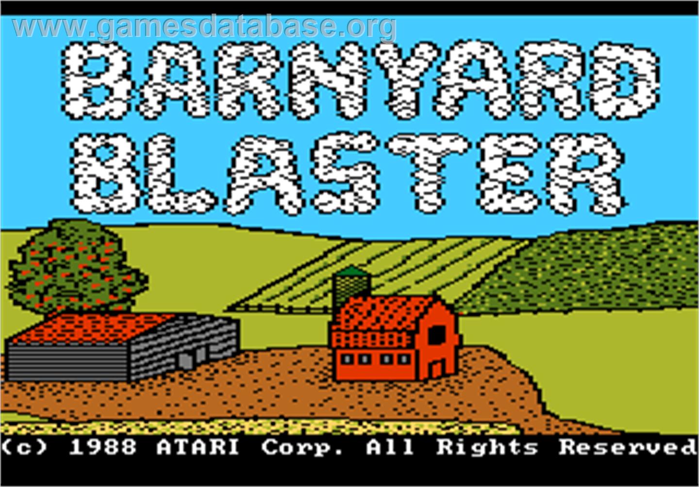 Barnyard Blaster - Atari 7800 - Artwork - Title Screen