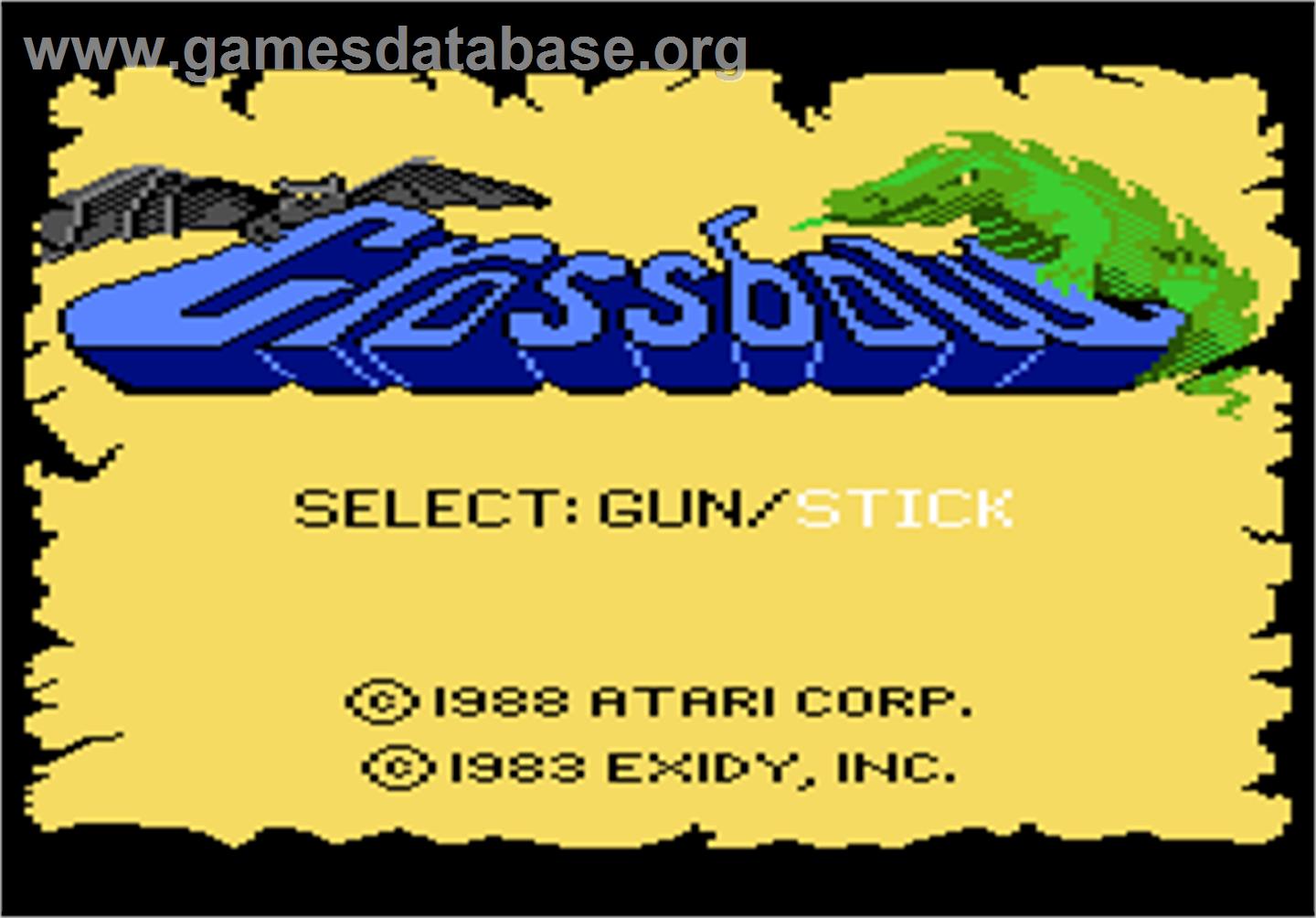 Crossbow - Atari 7800 - Artwork - Title Screen
