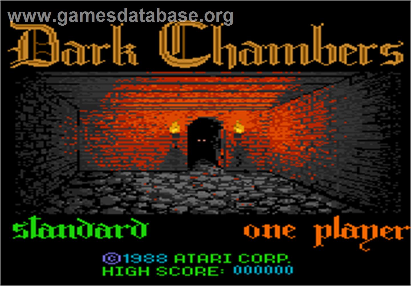 Dark Chambers - Atari 7800 - Artwork - Title Screen