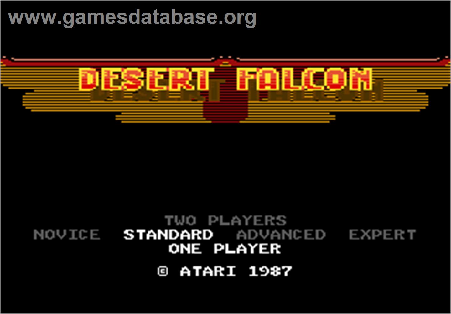 Desert Falcon - Atari 7800 - Artwork - Title Screen