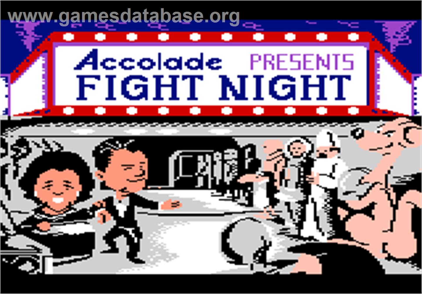 Fight Night - Atari 7800 - Artwork - Title Screen