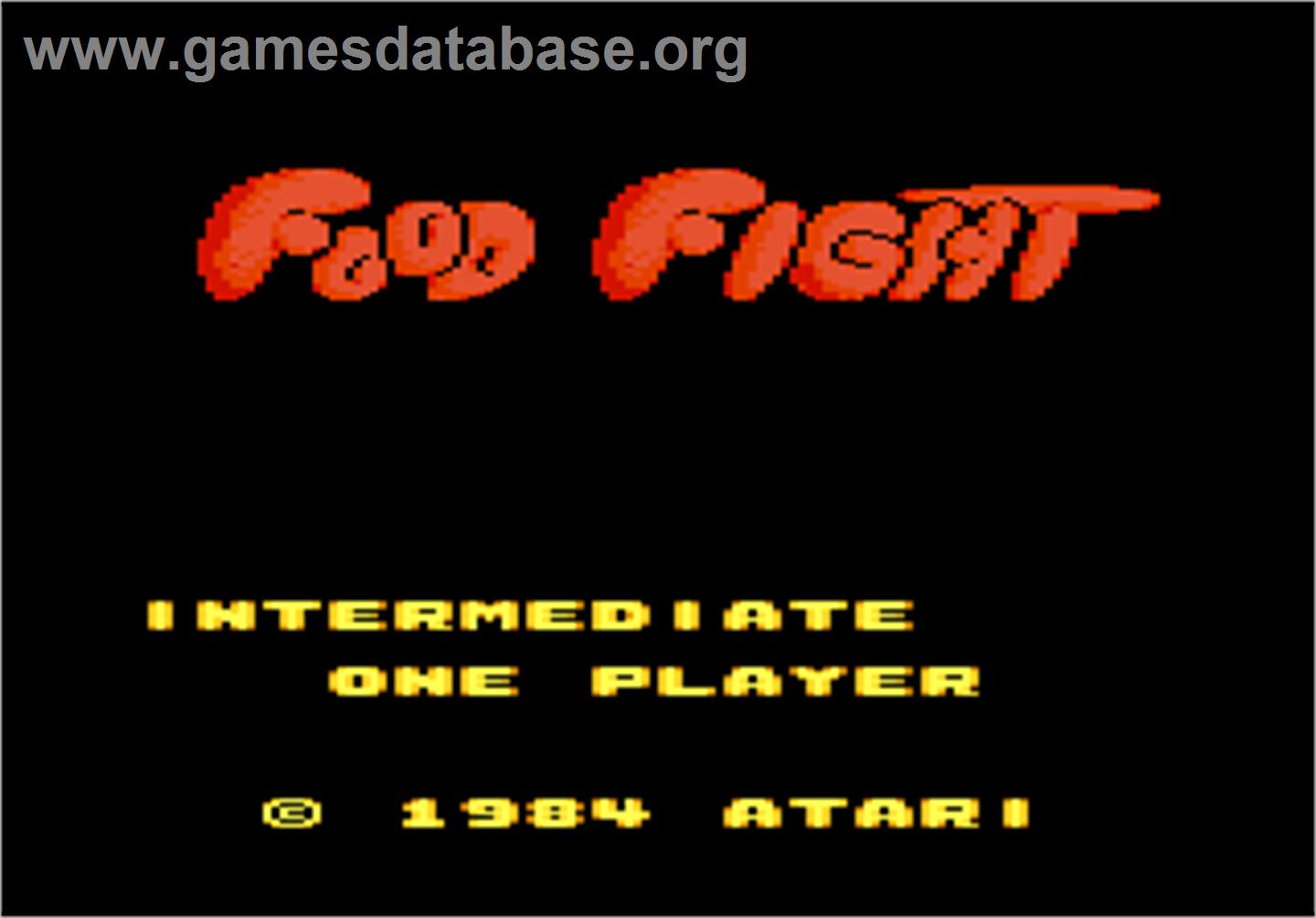 Food Fight - Atari 7800 - Artwork - Title Screen