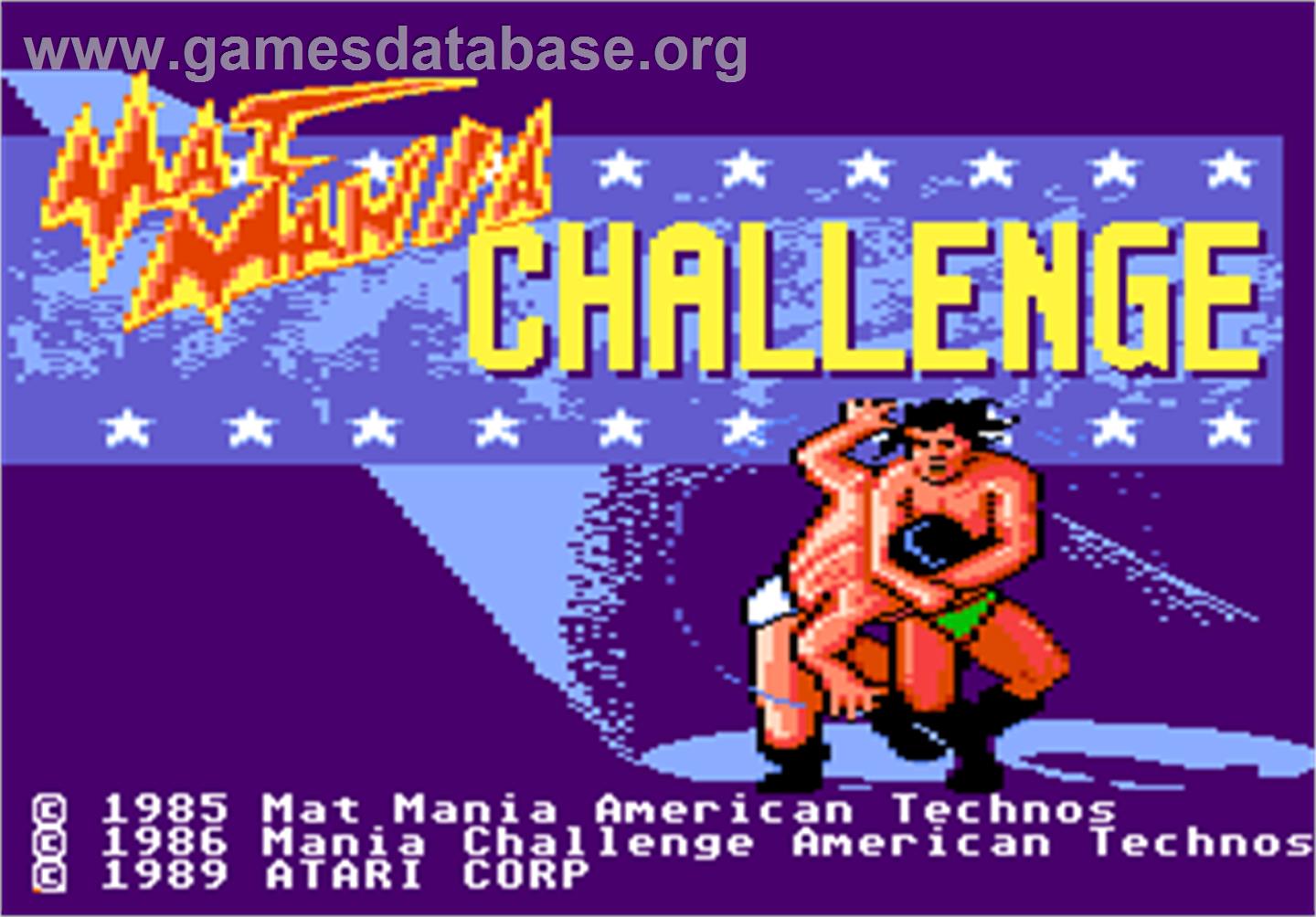 Mat Mania Challenge - Atari 7800 - Artwork - Title Screen