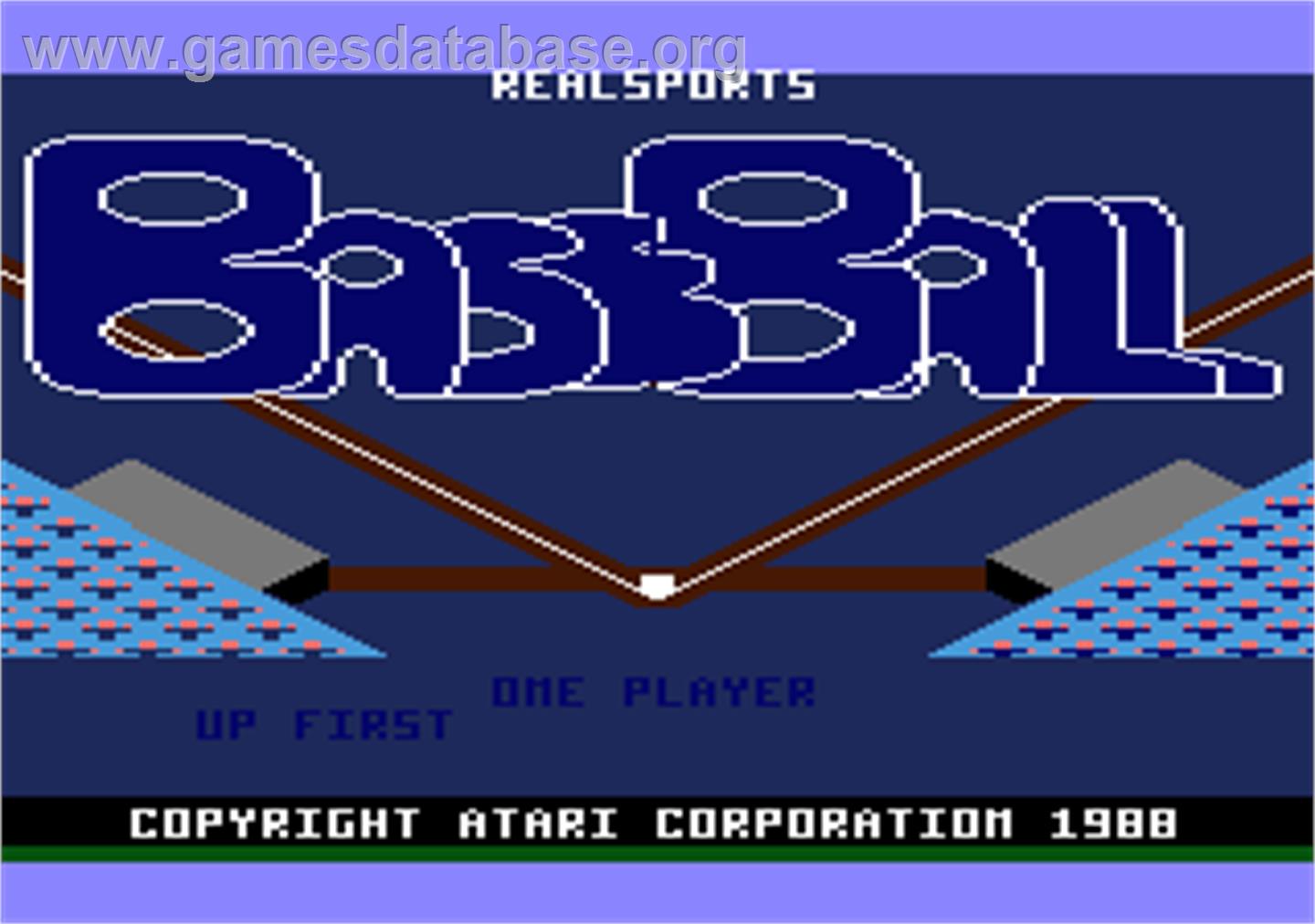Peter Rose Baseball - Atari 7800 - Artwork - Title Screen