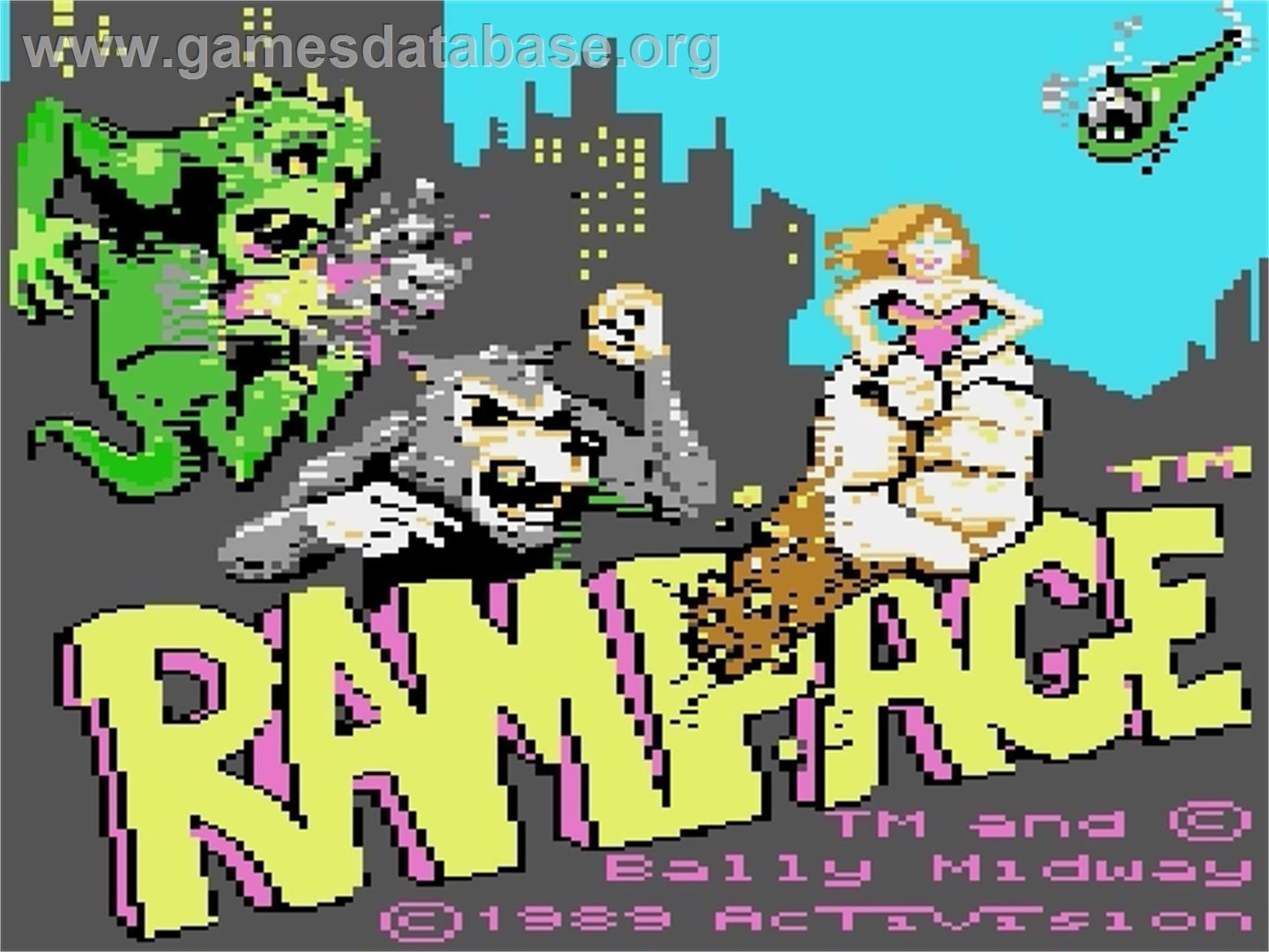 Rampage - Atari 7800 - Artwork - Title Screen