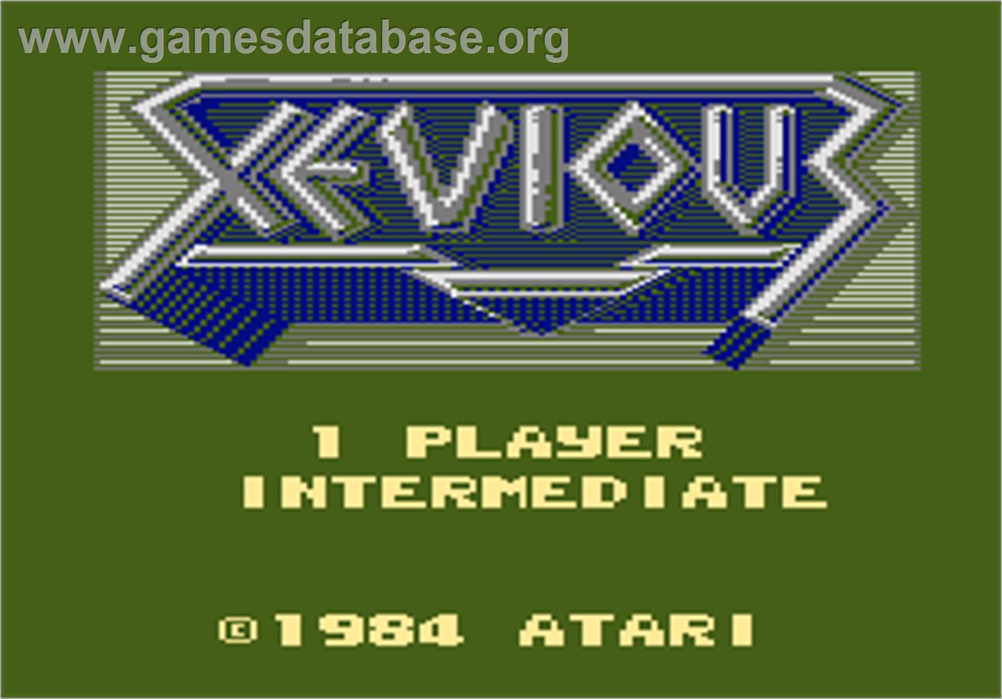 Xevious - Atari 7800 - Artwork - Title Screen
