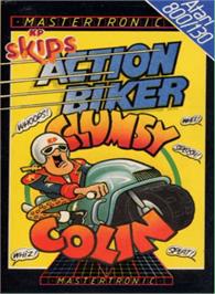 Box cover for Action Biker on the Atari 8-bit.