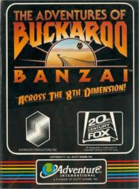 Box cover for Adventures of Buckaroo Banzai Across the Eighth Dimension on the Atari 8-bit.