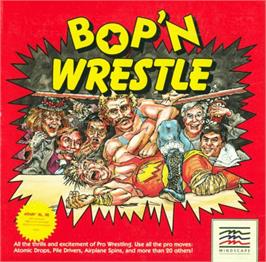 Box cover for Bop 'n Wrestle on the Atari 8-bit.