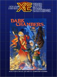 Box cover for Dark Chambers on the Atari 8-bit.