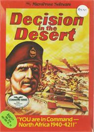 Box cover for Decision in the Desert on the Atari 8-bit.