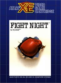 Box cover for Fight Night on the Atari 8-bit.