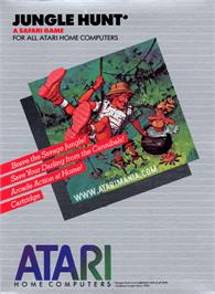 Box cover for Jungle Hunt on the Atari 8-bit.
