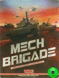 Box cover for Mech Brigade on the Atari 8-bit.