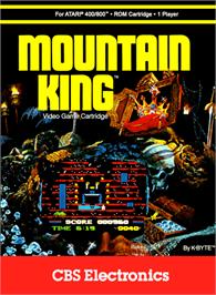 Box cover for Mountain King on the Atari 8-bit.
