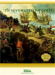 Box cover for Seven Cities of Gold on the Atari 8-bit.