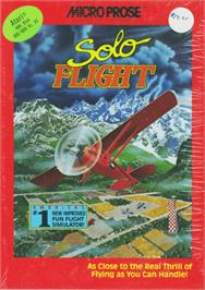 Box cover for Solo Flight on the Atari 8-bit.