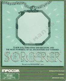 Box cover for Sorcerer on the Atari 8-bit.