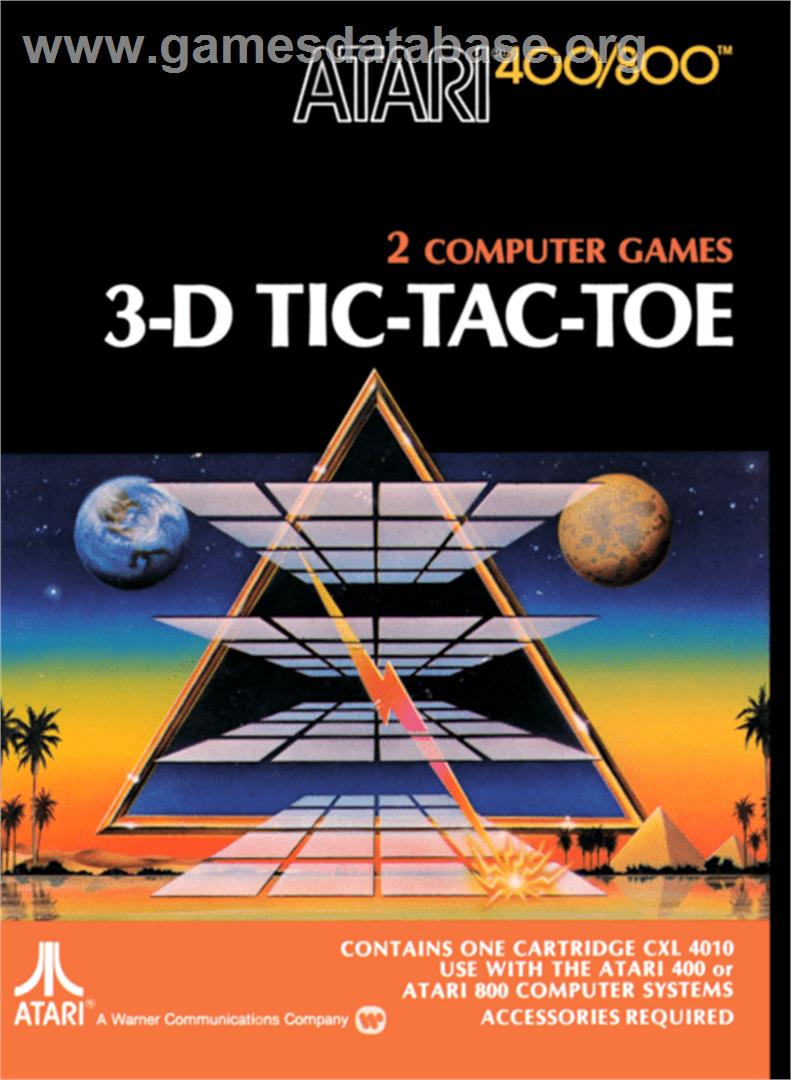 3D Tic-Tac-Toe - Atari 8-bit - Artwork - Box