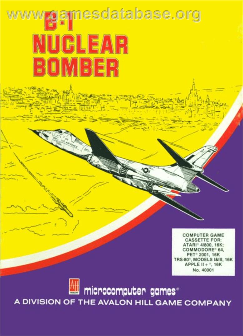 B-1 Nuclear Bomber - Atari 8-bit - Artwork - Box