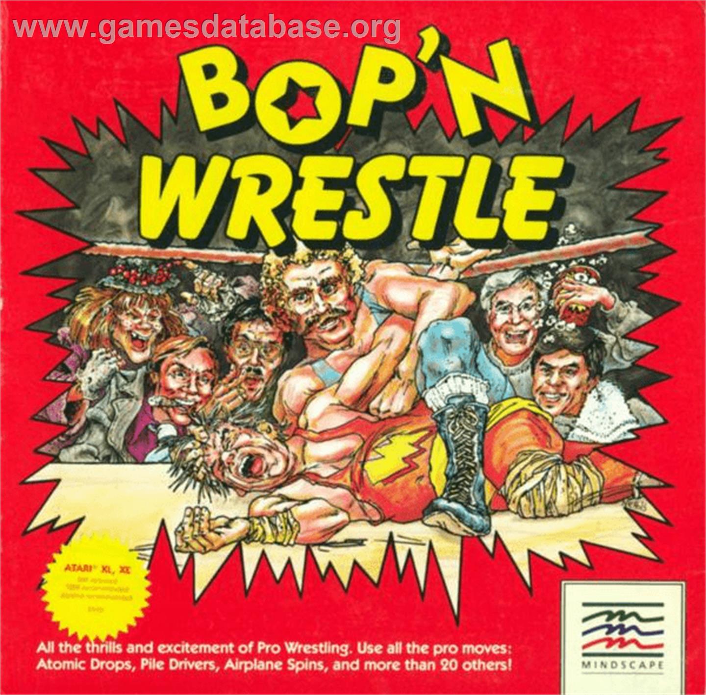 Bop 'n Wrestle - Atari 8-bit - Artwork - Box