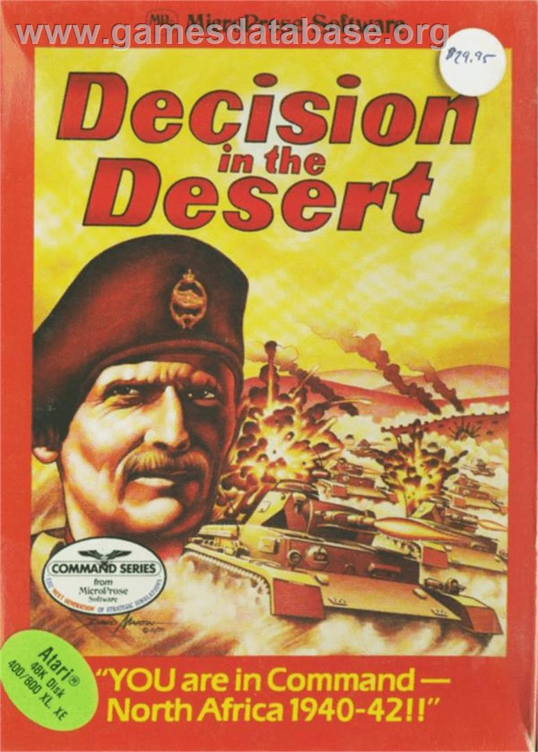 Decision in the Desert - Atari 8-bit - Artwork - Box