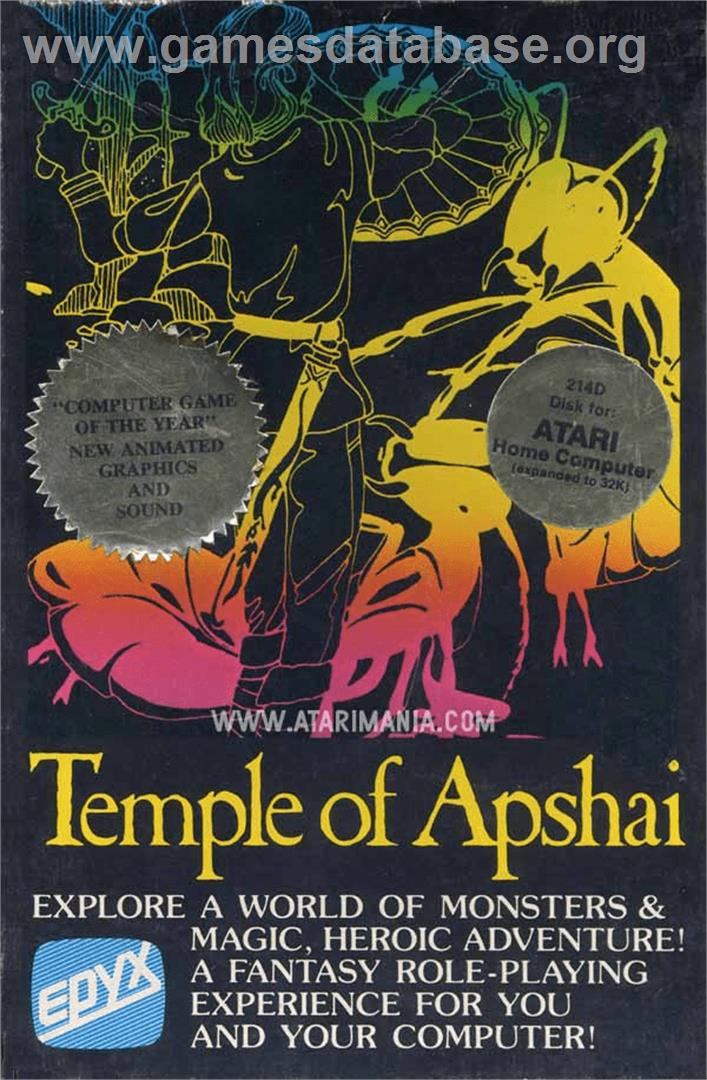 Dunjonquest: Temple of Apshai - Atari 8-bit - Artwork - Box