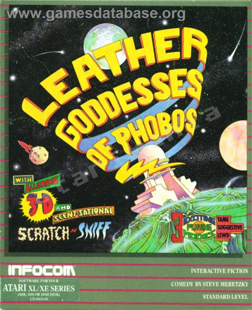 Leather Goddesses of Phobos - Atari 8-bit - Artwork - Box