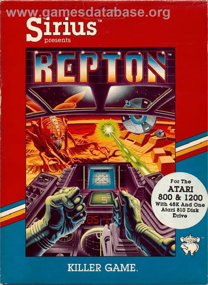 Repton - Atari 8-bit - Artwork - Box
