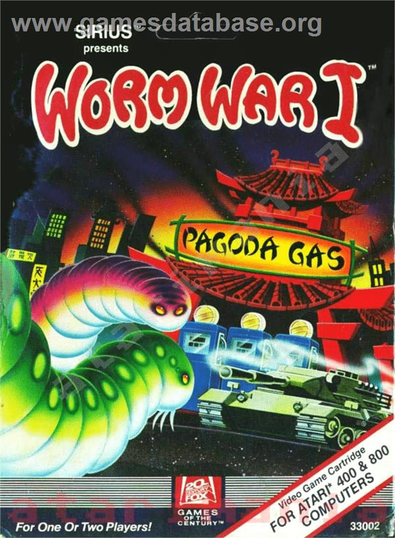Worm War I - Atari 8-bit - Artwork - Box