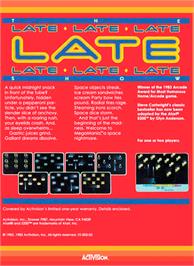 Box back cover for Megamania on the Atari 8-bit.