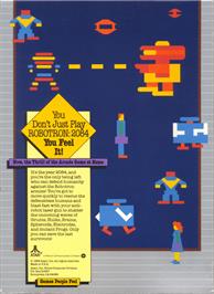Box back cover for Robotron on the Atari 8-bit.