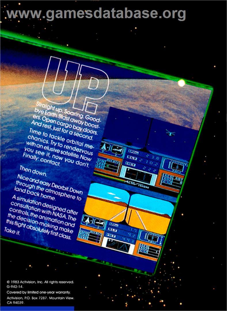 Space Shuttle: A Journey into Space - Atari 8-bit - Artwork - Box Back