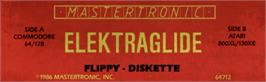 Top of cartridge artwork for Elektraglide on the Atari 8-bit.