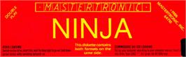 Top of cartridge artwork for Ninja on the Atari 8-bit.