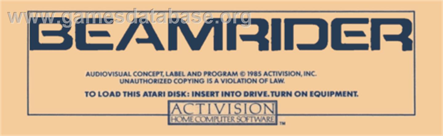 Beamrider - Atari 8-bit - Artwork - Cartridge Top