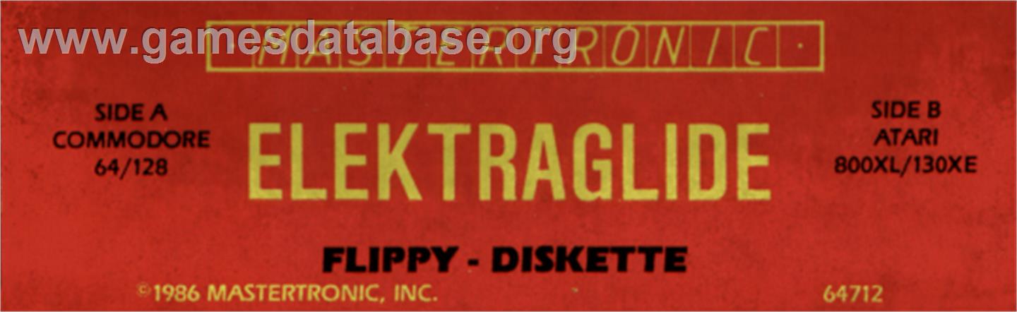 Elektraglide - Atari 8-bit - Artwork - Cartridge Top