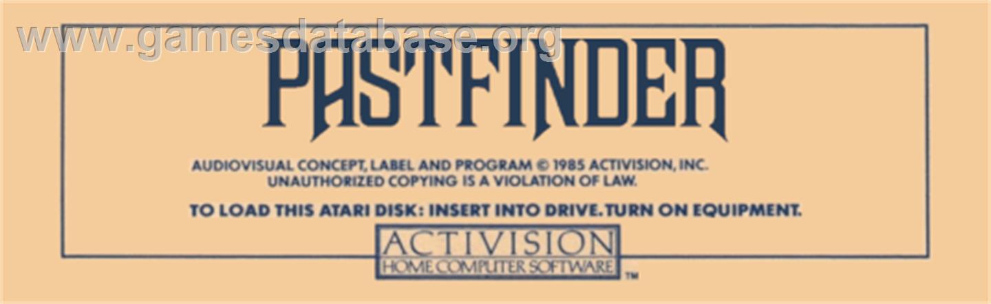 Pastfinder - Atari 8-bit - Artwork - Cartridge Top