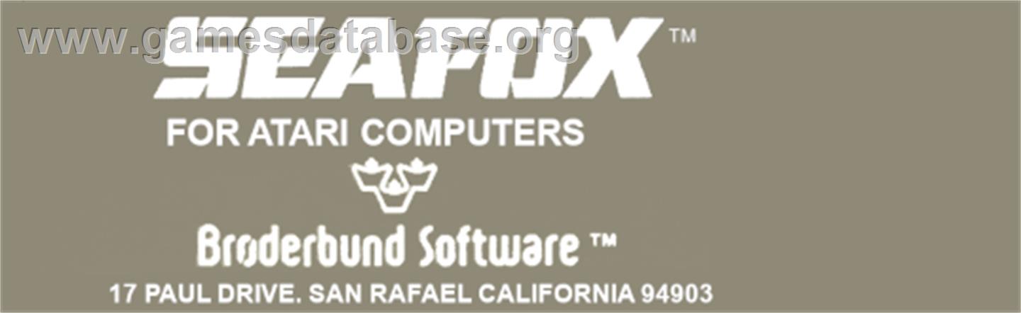 Seafox - Atari 8-bit - Artwork - Cartridge Top