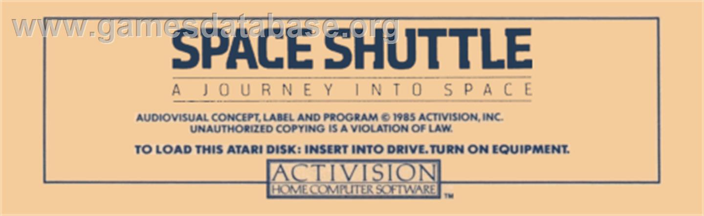 Space Shuttle: A Journey into Space - Atari 8-bit - Artwork - Cartridge Top