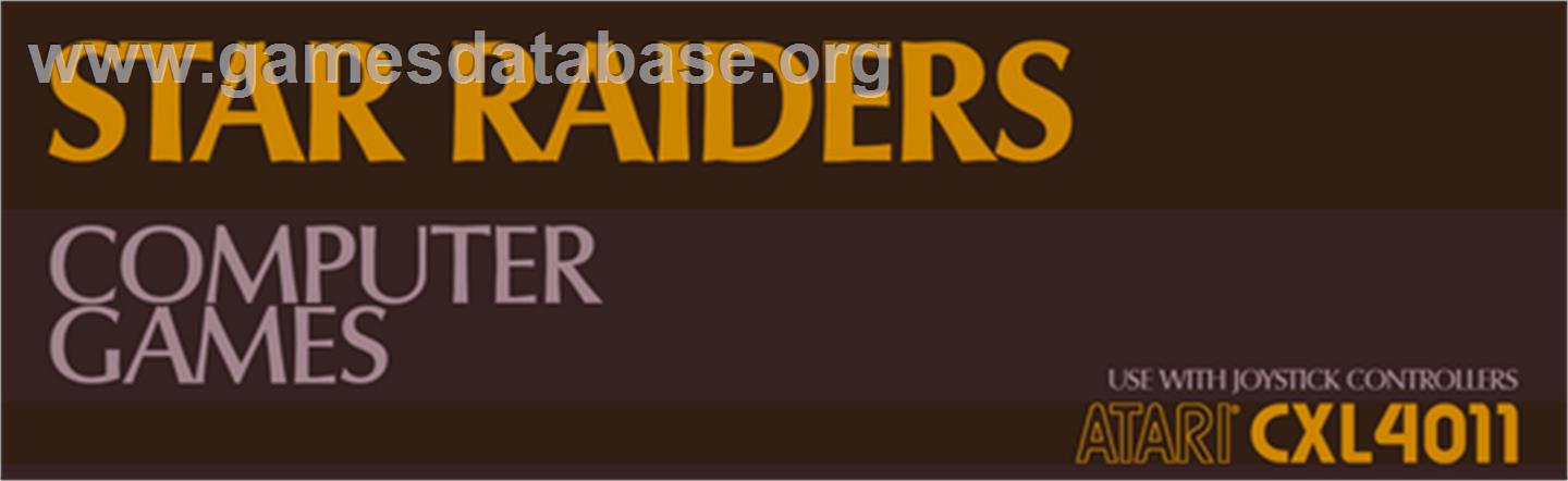 Star Raiders - Atari 8-bit - Artwork - Cartridge Top