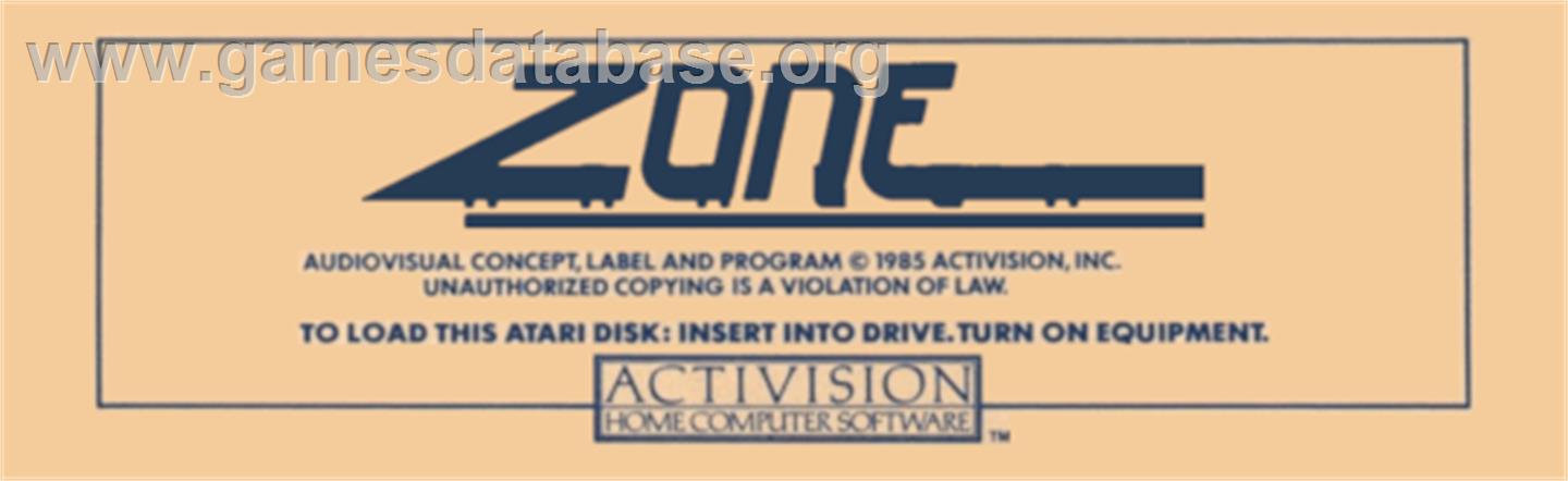Zone Ranger - Atari 8-bit - Artwork - Cartridge Top