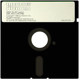 Artwork on the Disc for Fooblitzky on the Atari 8-bit.