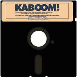 Artwork on the Disc for Kaboom on the Atari 8-bit.