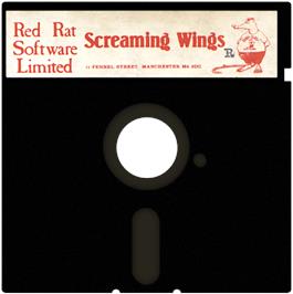 Artwork on the Disc for Screaming Wings on the Atari 8-bit.