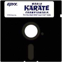Artwork on the Disc for World Karate Championship on the Atari 8-bit.